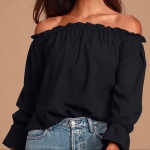Lulu’s Black Off-the-Shoulder Top
